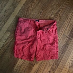 JCrew Stanton shorts in Salmon, Size 32 waist, flat front, chino